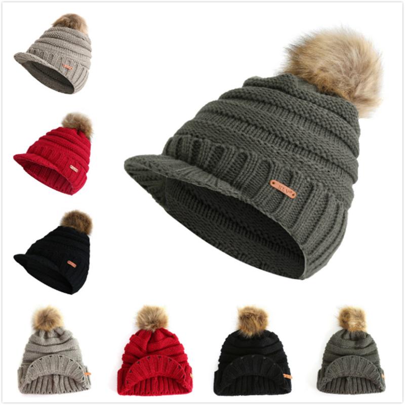 

Unisex Solid Color Men Women Baggy Warm Crochet Winter Wool Knit Ski Beanie Skull Slouchy Caps Hat, Bk