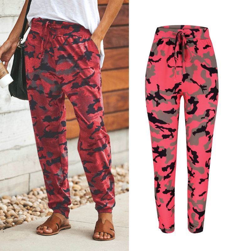 

Women Ladies Camo Cargo Pants Harem Loose Sports Joggers Casual Camouflage Trousers 201113, No.cg