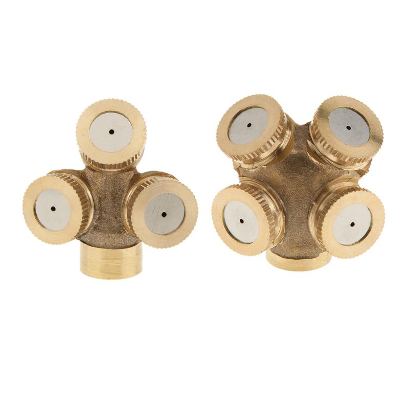 

Garden Watering Spray Nozzle 3 Head & 4 Head Brass 1/2inch DN15 Irrigation Sprinkler, As pic