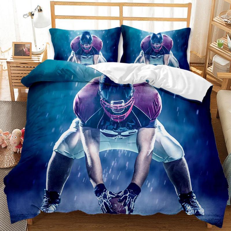 

UK Rugby 3D Printed Creative Duvet Cover 3pcs Quilt Cover Bedding Set Queen King Comforter Single Double Bedclothes