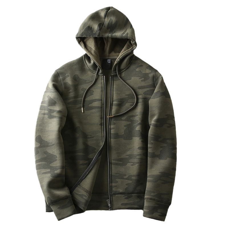 

army New autumn green hoodies man sweat loose military camouflage casual cotton sweaters with jacket ISMO, Army green.
