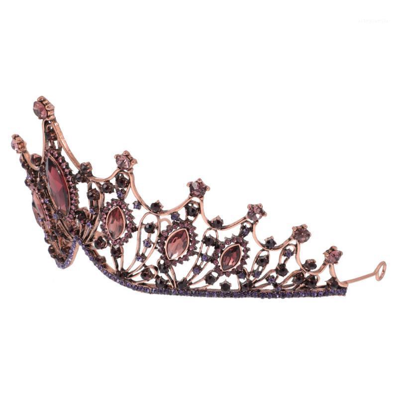

Hair Clips & Barrettes 1pc Retro Style Rhinestone Crown Elegant Bride Headdress Baroque Tiara, Golden;silver