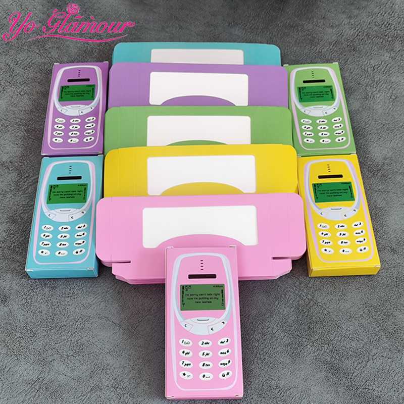 

Colorful Cellphone Eyelash Case Box Wholesale And Retail False Lash Packaging Boxes Beatuiful Empty Lash Boxes