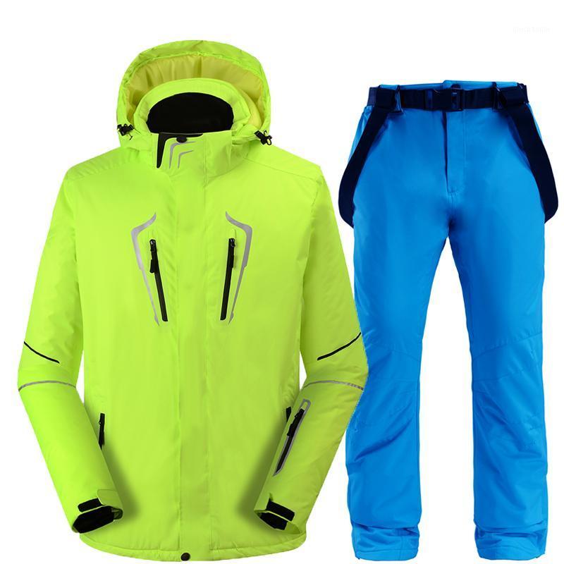

2020 New Thermal Winter Ski Suit Men Women Windproof Waterproof Skiing and Snowboarding Jacket Pants Suit Male Snow Costume Wear1, Color14