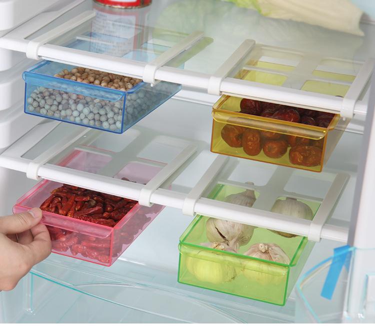 

Pull-out Storage Box Non-slip Design Refrigerator Preservation Kitchen Classification Tool