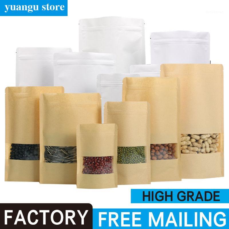 

Brown Kraft paper Gift Bags Wedding Bags Recyclable Shopping and Bread Party Snack bag Dry fruit Open the window1