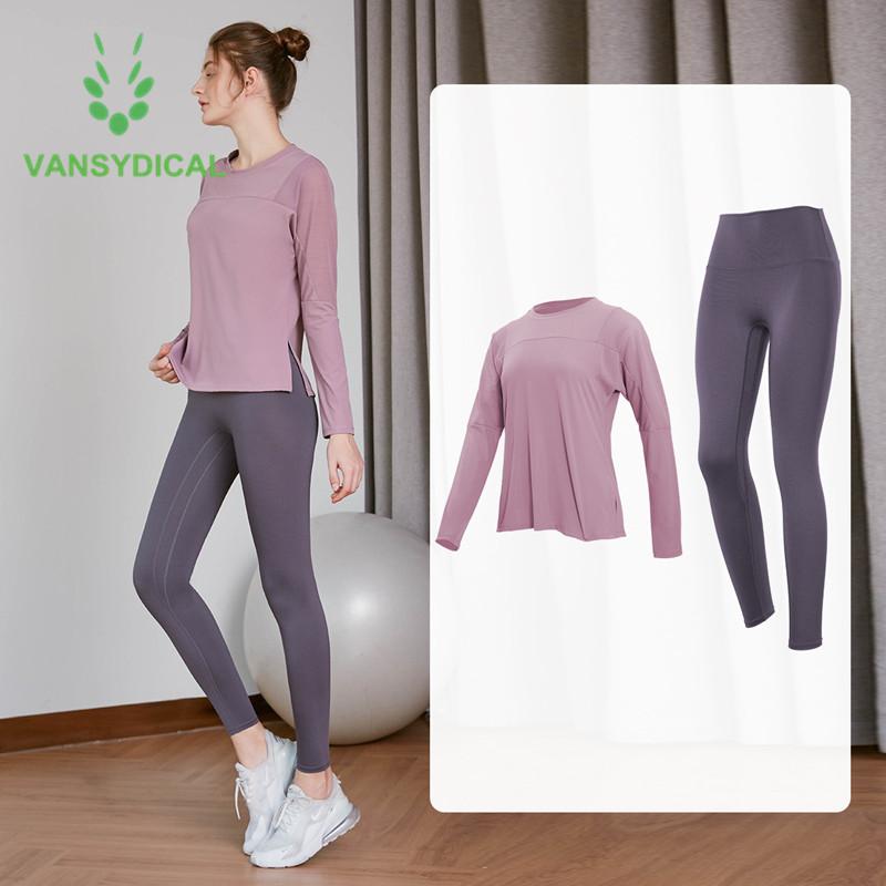 

2021 2pcs/set Women Workout Yoga Set Gym Leggings and Tops Outfit Running Sportswear Fitness Training Sports Clothing Suit, 2pcs tc10415