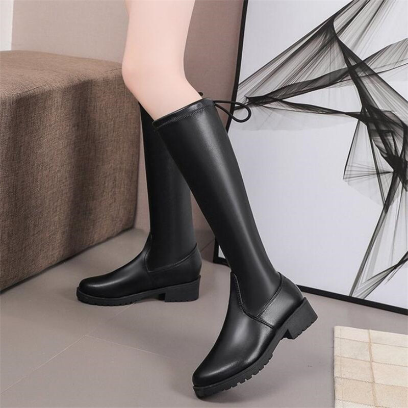 

Designer 2021 New Women Mid-heel High Heels Knight Pointed Retro Female Long Fashion Booties Casual Women's Large Size Shoes Kzgw, 1828-1-01 shoes