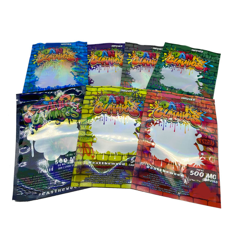 

Edible packaging bags 600mg chuck les mini rainbow beits won ka edibles dank gummies candy mylar smell proof resealable zip lock retail bagfor candy dry herb flower