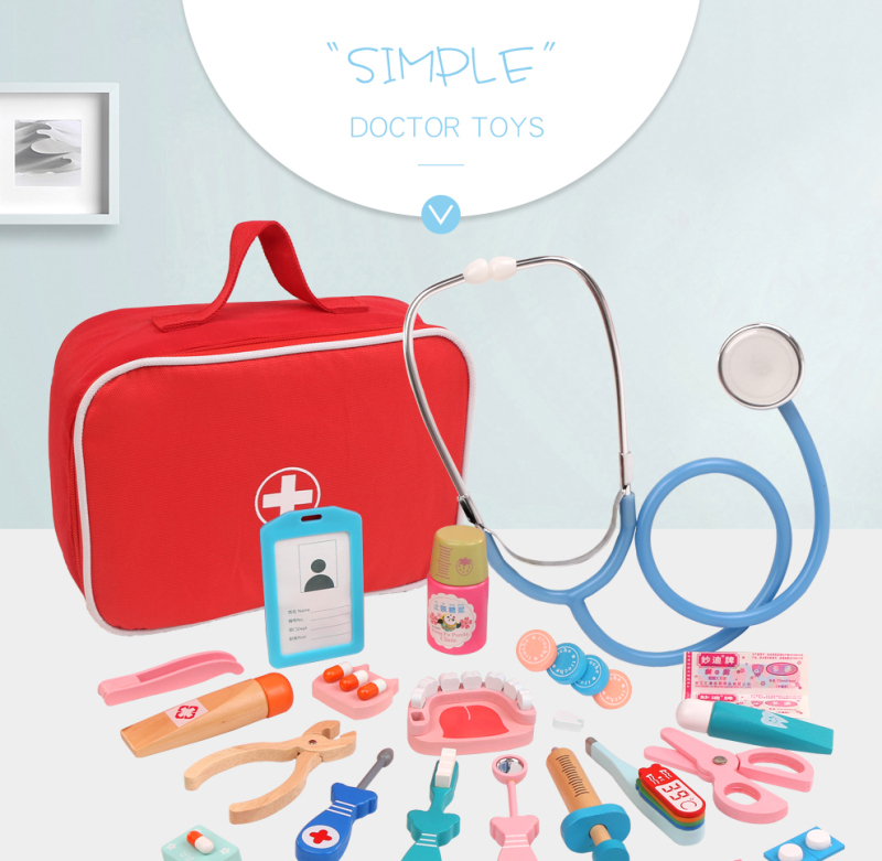 2021 Wooden Pretend Play Hospital Doctor Educationa Toys For Children