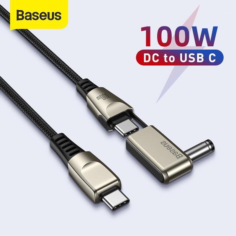 

Baseus 100W USB C to DC Power Cable USB C to Round/Square DC Power Supply Fast Charger Cable for Laptop Tablet HUB Data1