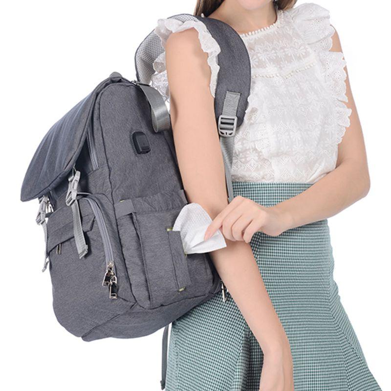 

Diaper Bag Backpack for Mom and Dad Travel Maternity Nappy Changing Bags USB Charging Port Daypack with Stroller Straps, Blue