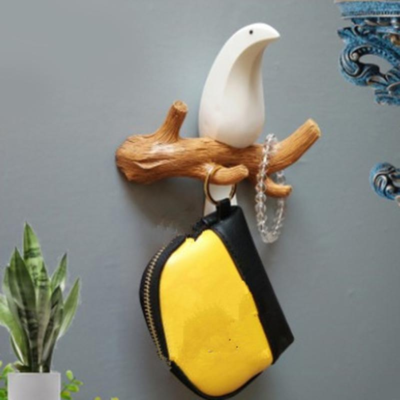 

Wall Mounted Coat Robe Hook Rack Birds On Tree Branch Hanger Hooks