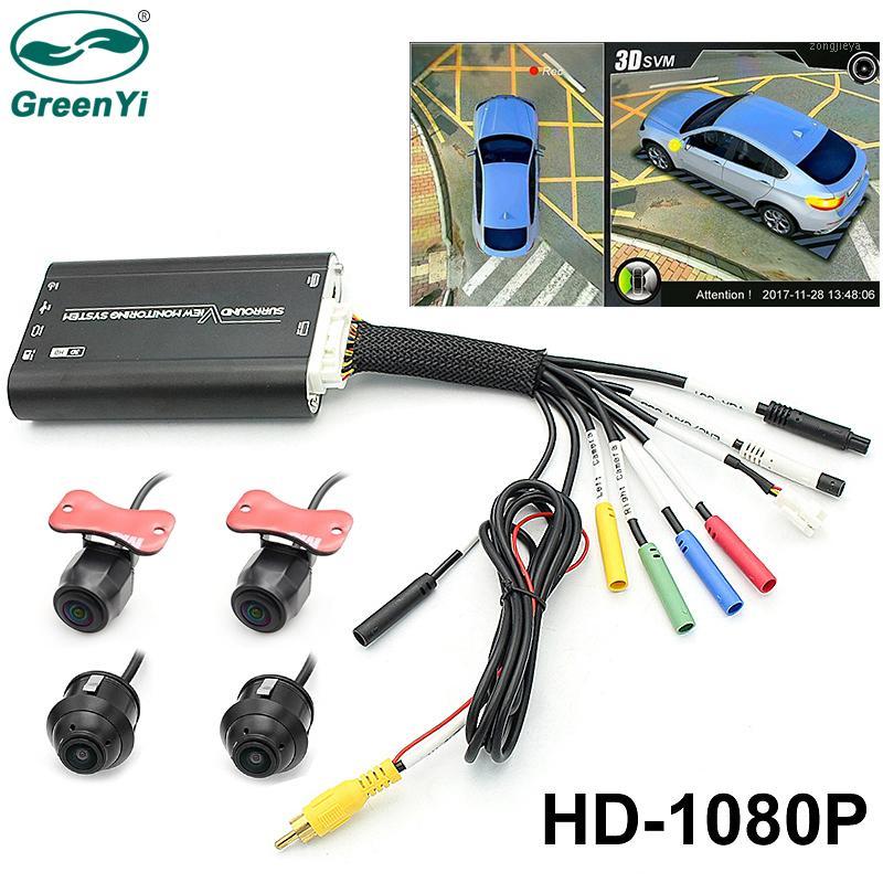 

GreenYi Surround View Monitoring Panoram System with Front Rear Left Right Camera Bird View Parking Car DVR Universal1