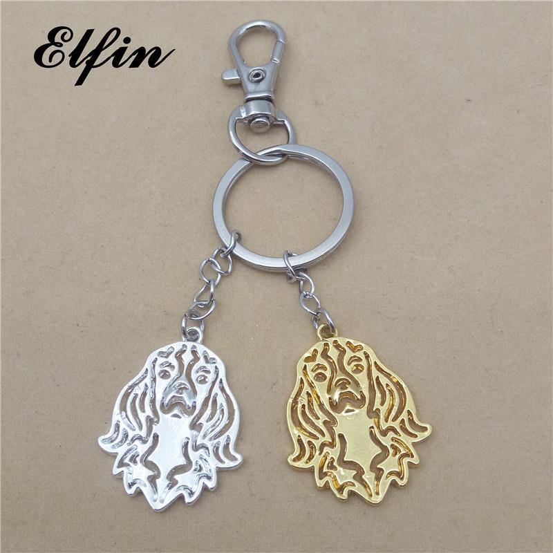 

Elfin Trendy Cavalier King Charles Keychain Fashion Animal Pet Dog Memorial Jewellery Key Chain Women Men Pet Lover Key Ring