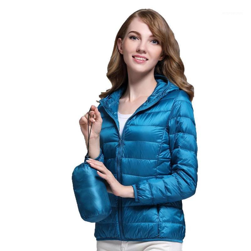 

Women's Thin down Jacket Autumn And Winter WOMEN'S Slim Fit Short Plus-sized Lightweight Hooded Jacket Anti Season1, Green