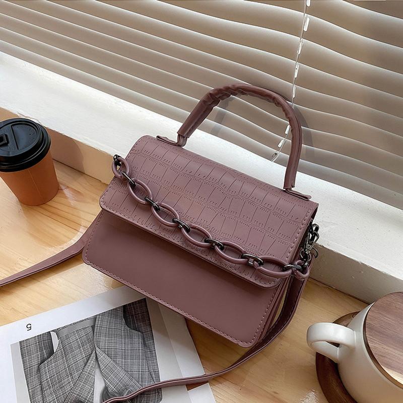 

New Flap Bag PU Leather Shoulder Bags For Women 2021 Hot Fashion Chain Female Crossbody Bag Brand Designer High Quality Handbags, Beige