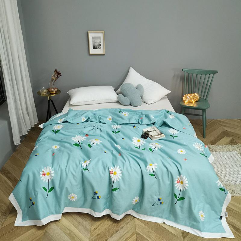 

New wide-edged cotton summer by single double summer cool by air conditioning, 02