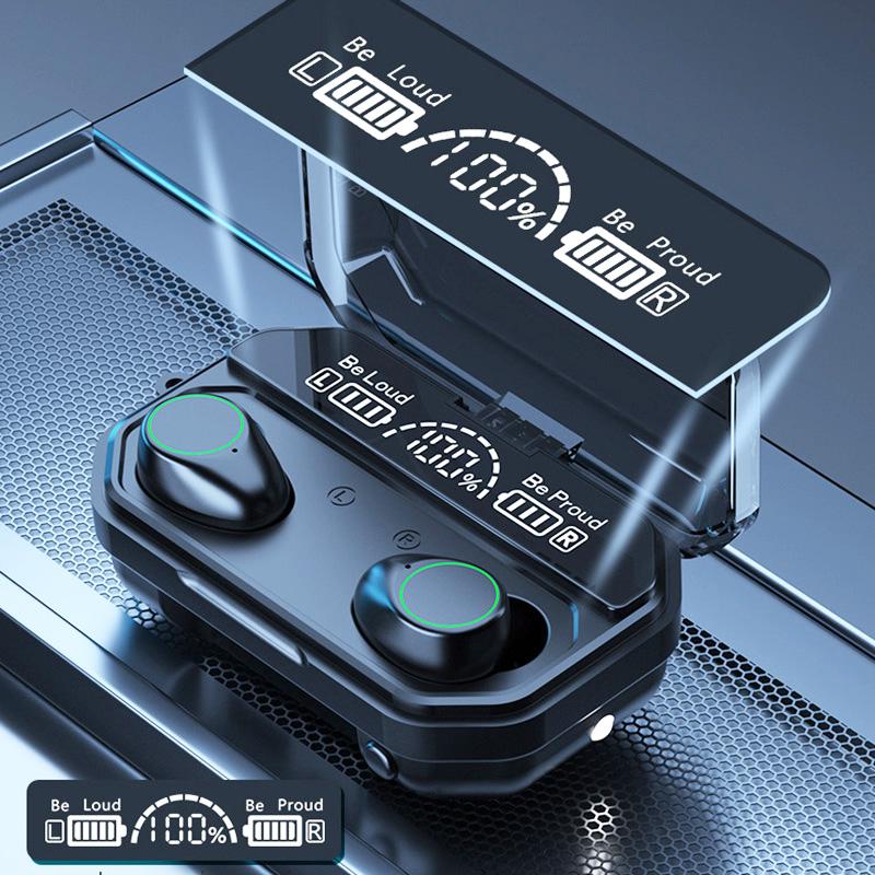 

Wireless Headphones Android Noise Cancelling Bluetooth Earphone HD Call Bluetooth 5.1 Headset Waterproof Earbuds For All Phones, Black