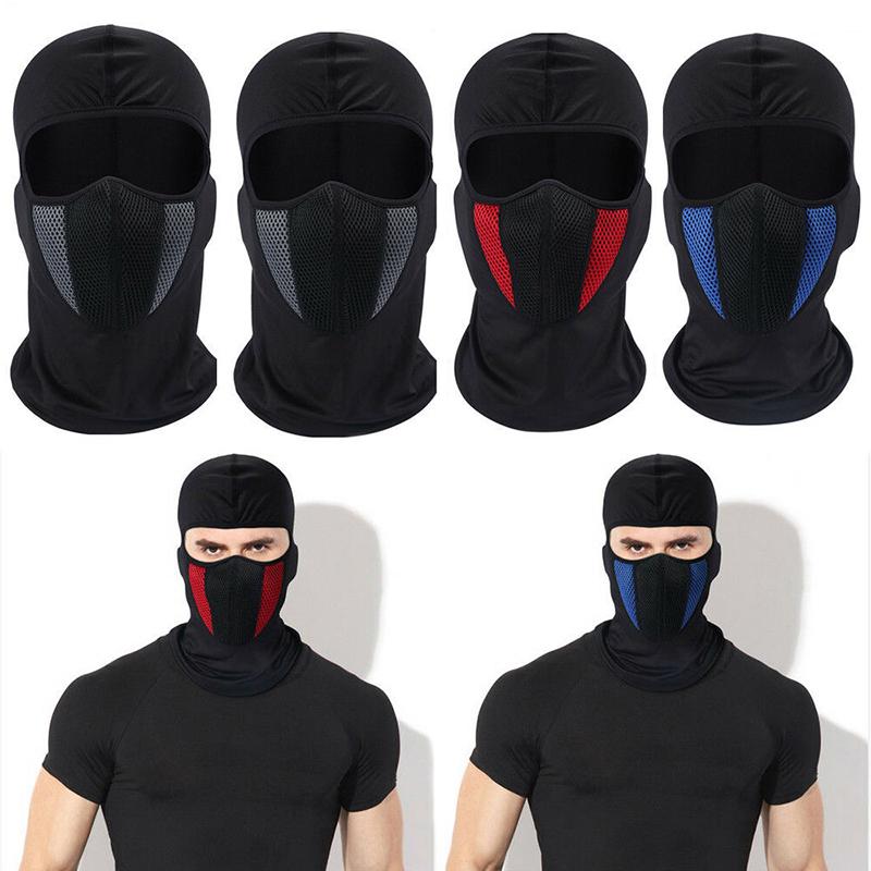 

Motorcycle Cycling Winter Warmer Outdoor Windproof Ski Hat Beanies Unisex Autumn Full Face Mask Neck Scarf Cap chapeau, Black