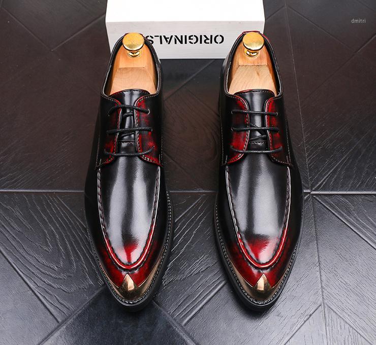 

Men's increased high oxfords vintage-style Formal leather dress shoes pointed toe Business leather shoes zapatillas hombre1, Black