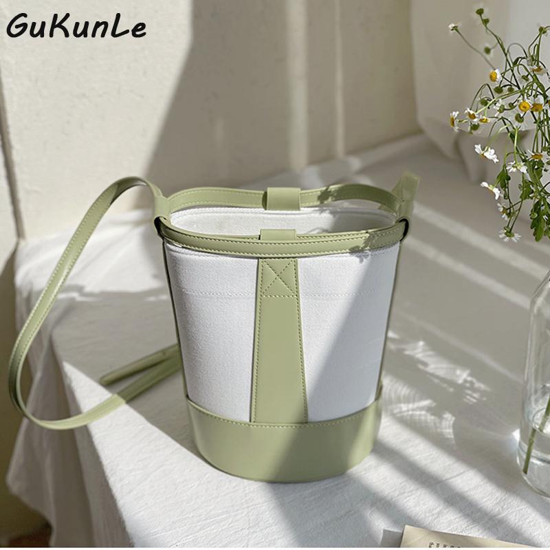 

Fashion Panelled Design Ladies Handbags Small Bucket Bag Shoulder Messenger Bag Women Tote Purse female Spring, Black