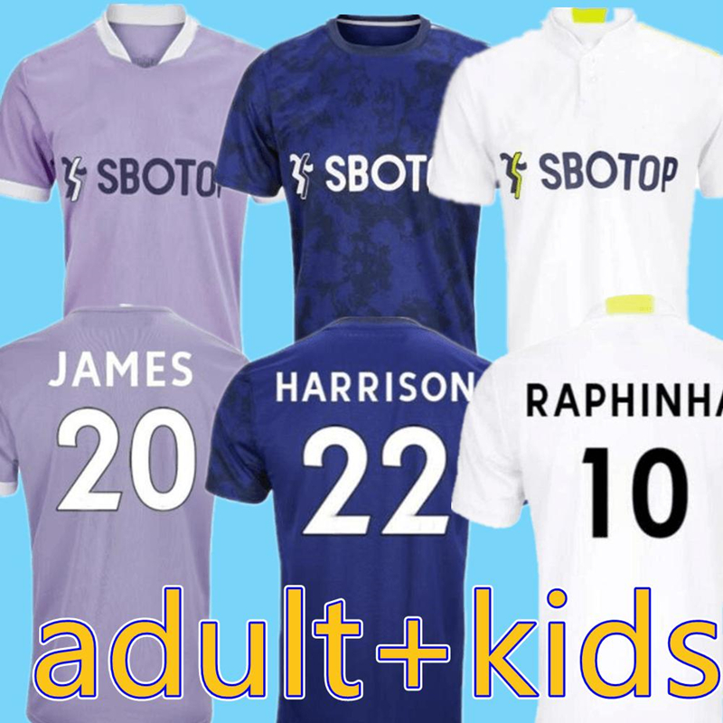 

21 22 LeEdS third soccer jerseys RAPHINHA Fans player version 2021 2022 home JAMES HARRISON goalkeeper COSTA BAMFORD PHILLIPS Men kids kits football shirt uniforms