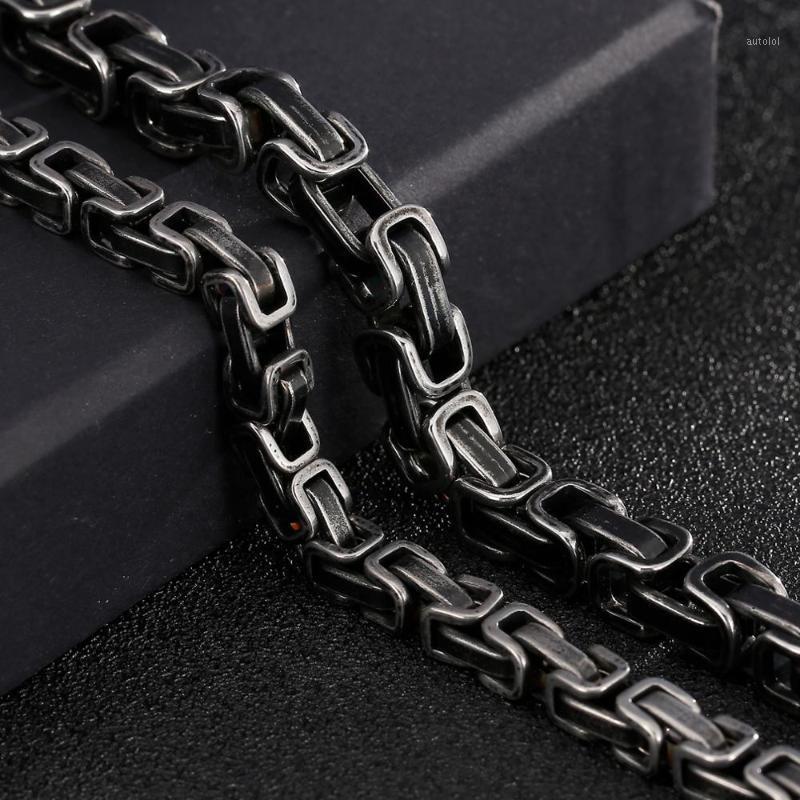 

6/8mm Biker Jewelry Worn Bracelets Look Men Biker Chain Bracelet Motorcycle Bicycle Wear Vintage Black Stainless Steel CZ Mens1