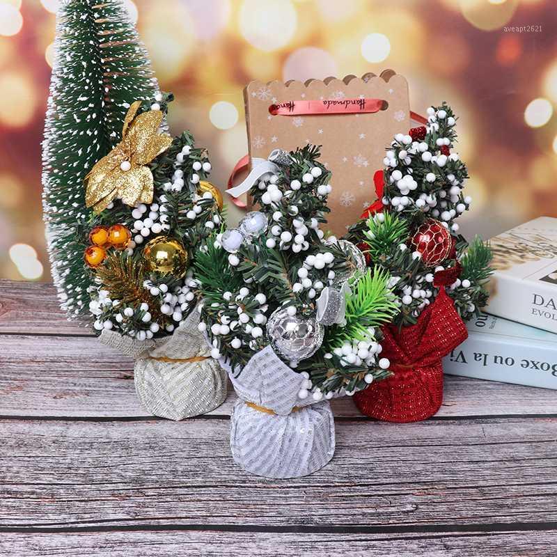 

Hot Mini Christmas Tree Snowflakes Artificial Christmas Mini Cedar Ornaments1