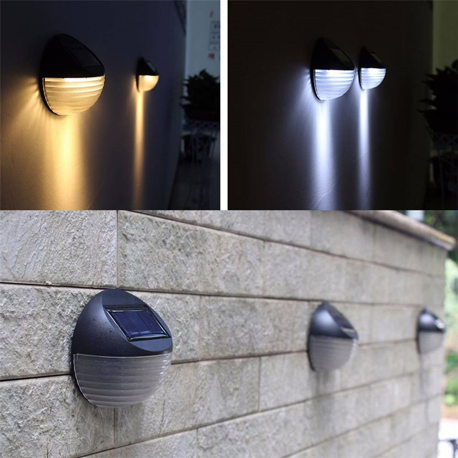 

2021 New 2/4/6pcs 6led Step Deck Lights Outdoor Waterproof Led Solar Fence for Patio Stairs Garden Pathway Yard Elao