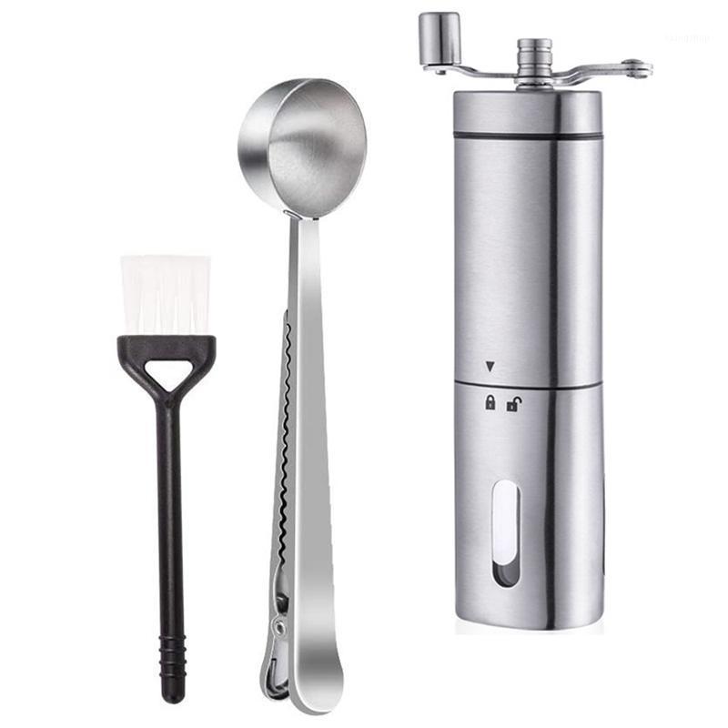 

Manual Coffee Grinder,Coffee Grinders with Adjustable Ceramic Burr,with Brush&Spoon Clip for Home,Office,Travelling1