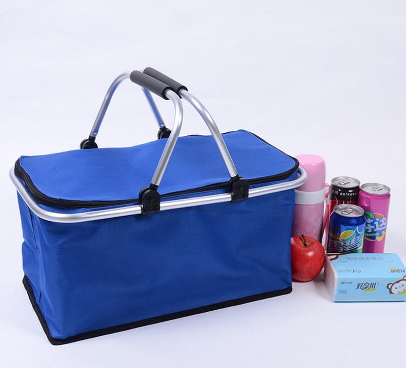 

Lunch Picnic Cooler Bag Portable Box Box Storage Travel Cool Shopping Basket Hamper Basket Cooler Bag Ice GWC4112 Fbpvm, Black;white