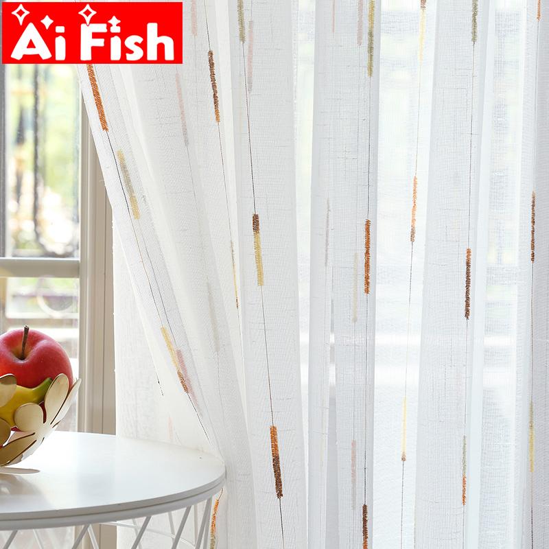 

Linen white bedroom gauze striped screens green tulle curtains bay window translucent partition curtains for living roo M202#5, Color 4 tulle