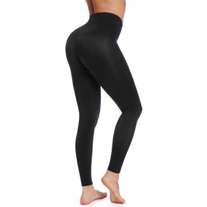 

Women High Waist Seamless Yoga Leggings Tummy Compression Breathable Sports Pants Slimming Shaper Sport Running Tights Workout, Black