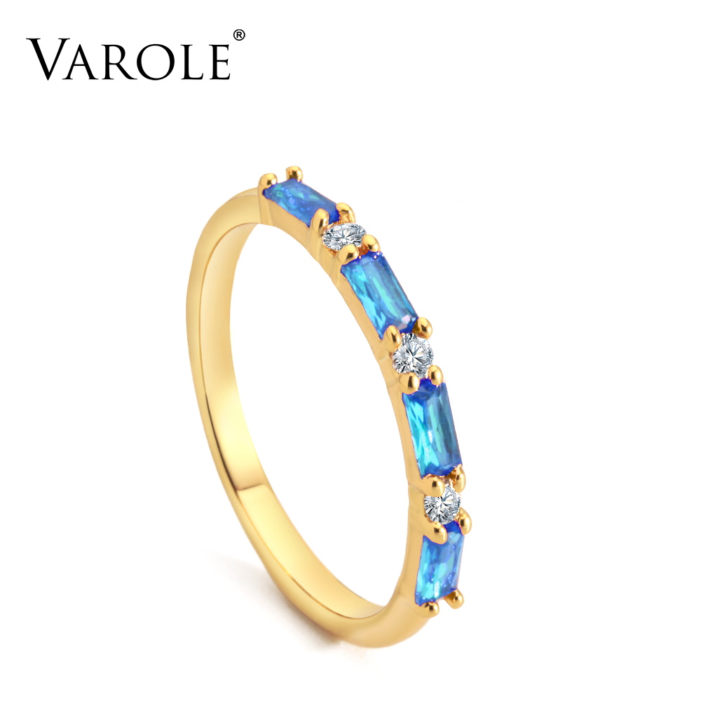 

VAROLE Shiny Colorful Crystal Ring Love Finger Rings for Women Cute Wedding Ring Fashion Jewelry Wholesale