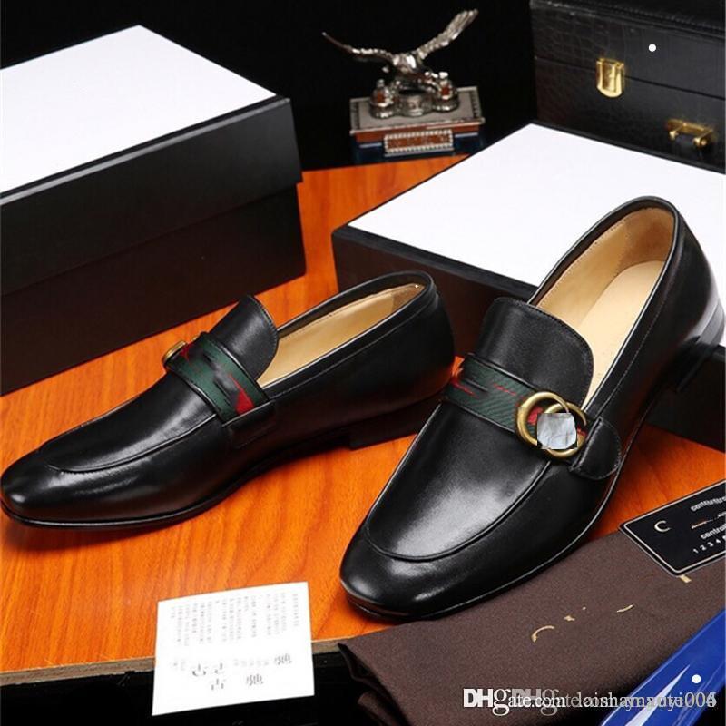 

A5 2022 Size 38 45 Fashion Real Leather Dress Shoes Pointed Toe Bullock Oxfords Lace Up Designer Shoe Men Shoes, #06