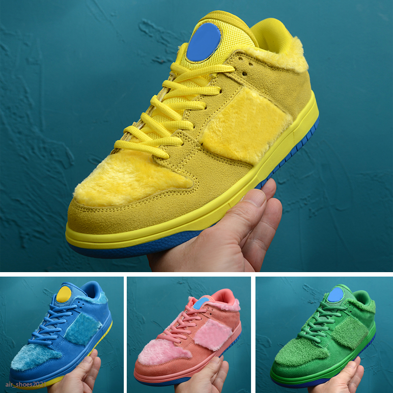 

men women shoes Orange Green Yellow Blue Pink Bear top quality mens womens trainers sports sneakers Size 36-45, Color 5