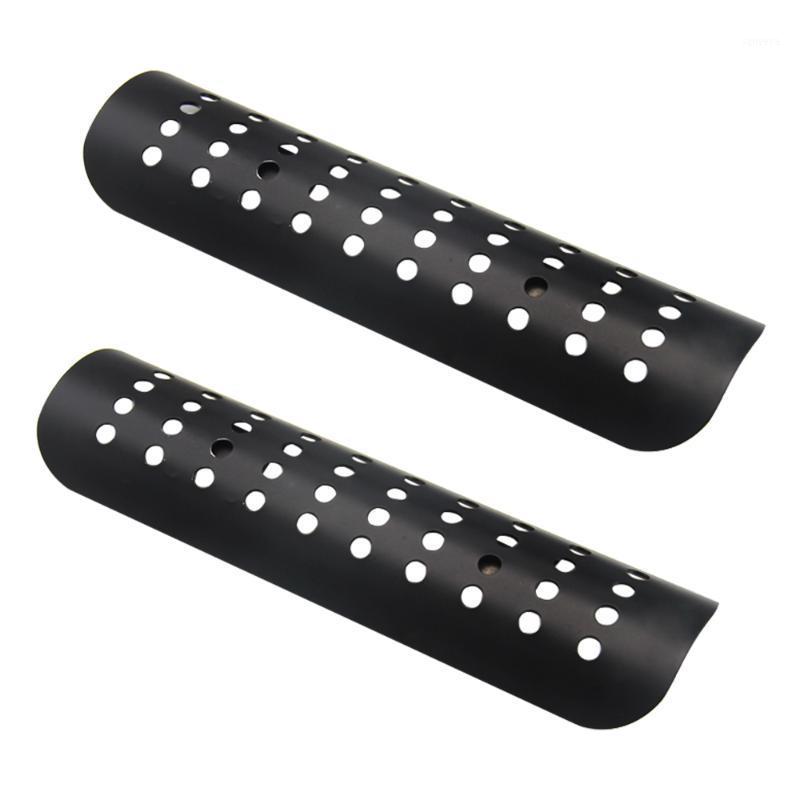 

A Pair Motorcycle Heat Shield Plate Motorbike Motor Exhaust Pipe Cover Guard Decorative Round Hole Universal1