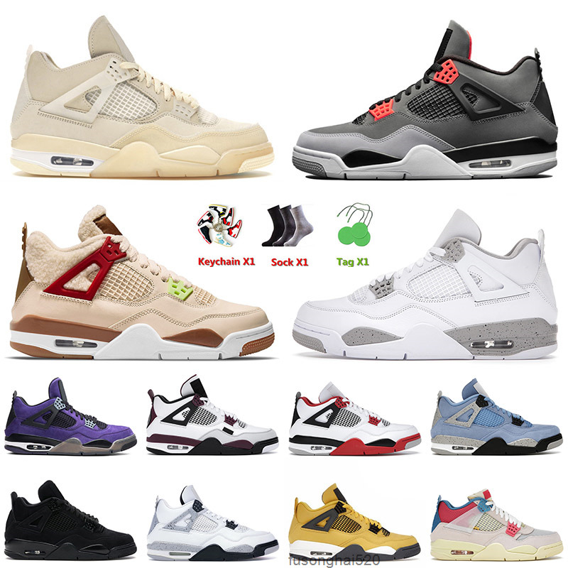 

2022 Top Quality 4 4s IV Retro Basketball Shoes Infrared Off Sail Red Thunder Bred White Oreo Cactus Jack Men Women Trainers Jumpman JORDÁN, Thank