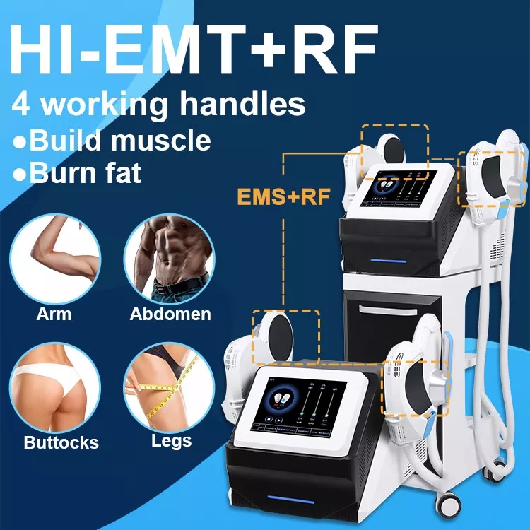 4 rf Handles Slimming 7 Tesla HIEMT Emslim Machine Electromagnetic Muscle Stimulation Body Fat Removal Muscle Training Equipment Beauty Tool High-image-755951536
