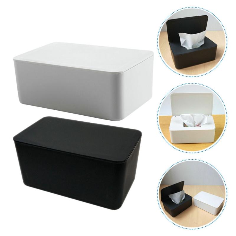 

2PCS Wet Tissue Boxes with Lid Tissue Boxes Sealed Wet Wipes