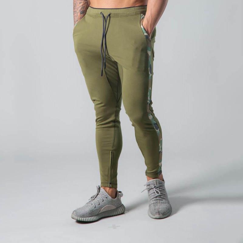 

2020 New Sweatpants Men Casual Skinny Pants Gyms Fitness Workout Trousers Male Outdoor Running Sportswear Track Pants Bottoms, Green