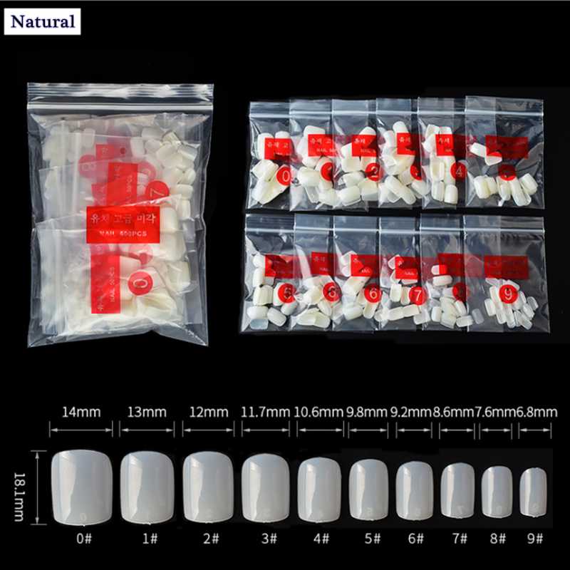 

500 Pieces Of Square Nail Art That Can Be Designed By Yourself DIY In Three Types Colors, White