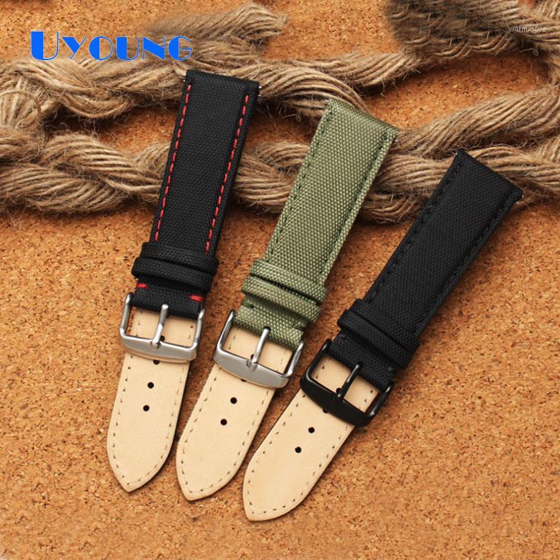 

Nylon camouflage canvas watch strap for // replace waterproof leather watch band bracelet 18/20/22mm1