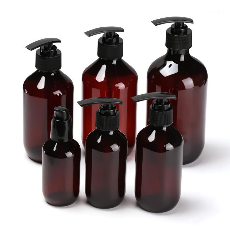 

100ML-500ML Brown Transparent Foaming Pump Bottle Liquid Soap Whipped Mousse Points Bottling Shampoo Lotion Shower Gel Bottles1