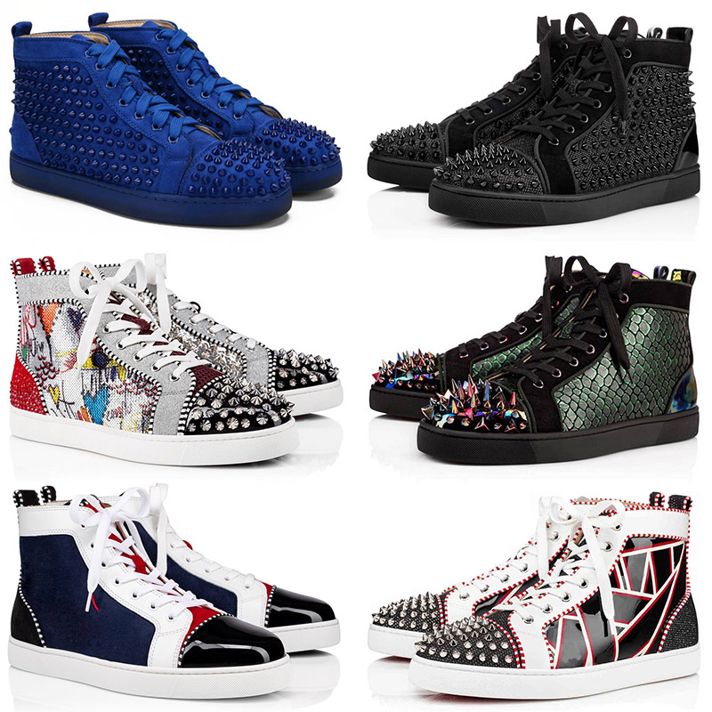 

Red Bottoms Platform Luxurys Designers Sneakers Studded Spikes Platform loafers Mens Womens Trainers Designer Luxury flats Casual Shoes, C33