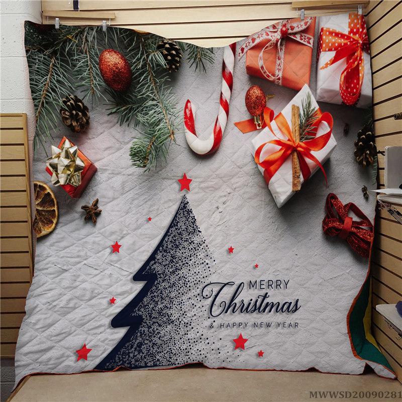 

Hotsale 3D Christmas Tree Highend Quilt Fashion Pattern Print Super Soft Bedroom Decoration Bed Gift For Children, 14