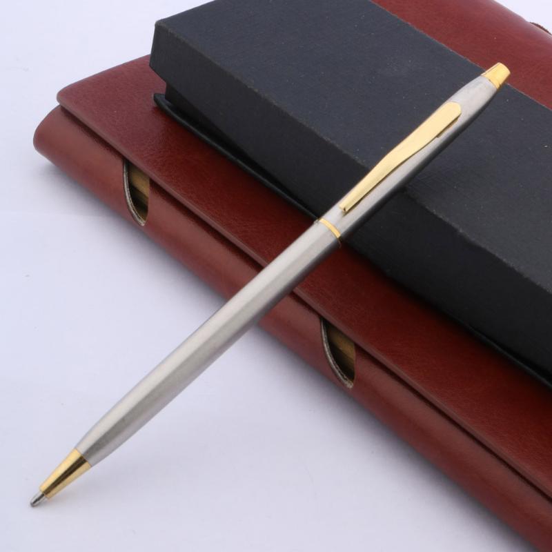 

1pc GOLDEN TRIM NEW fashion Stainless steel BALLPOINT PEN Stationery Office School Supplies