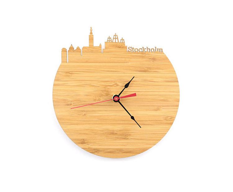 

Stockholm Skyline Wall Clock Living Room Office Wall Table Quartz Clock City Silhouette