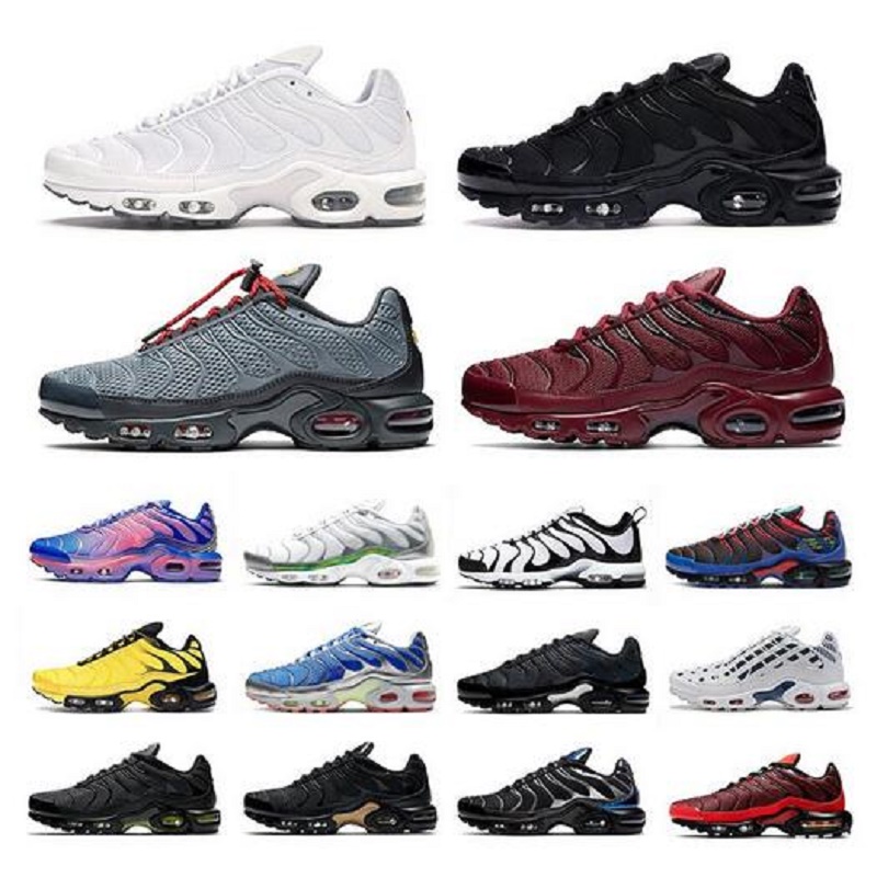 

2021 tn plus men running shoes women trainers triple black Pink Fade Hyper Blue Oreo Crater Smoke Grey Pimento men outdoor sports sneakers, Color 30